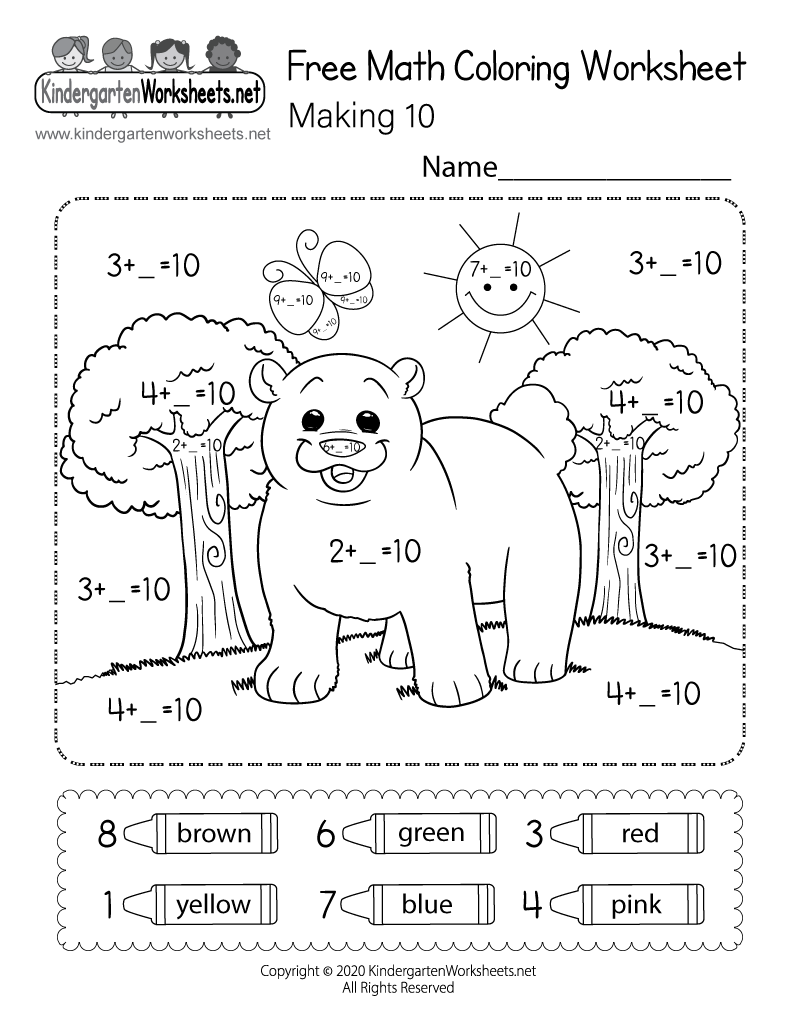 Math Coloring Pages Printable PDFs By K12mathworksheets