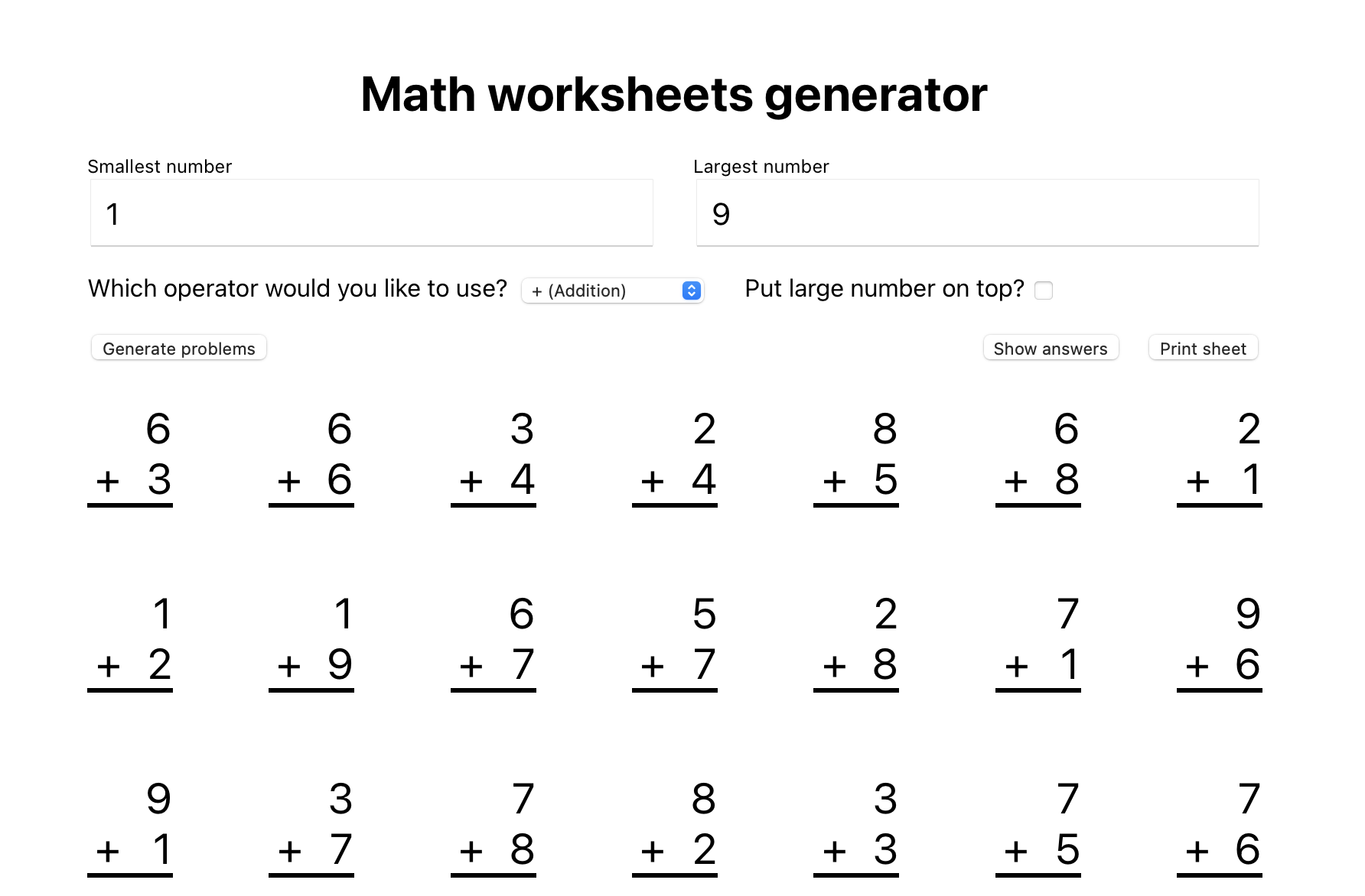 Free Printable Math Worksheet And Game Generators HelpTeaching Worksheets Library Free Printable Math Worksheet And Game Generators HelpTeaching Worksheets Library
