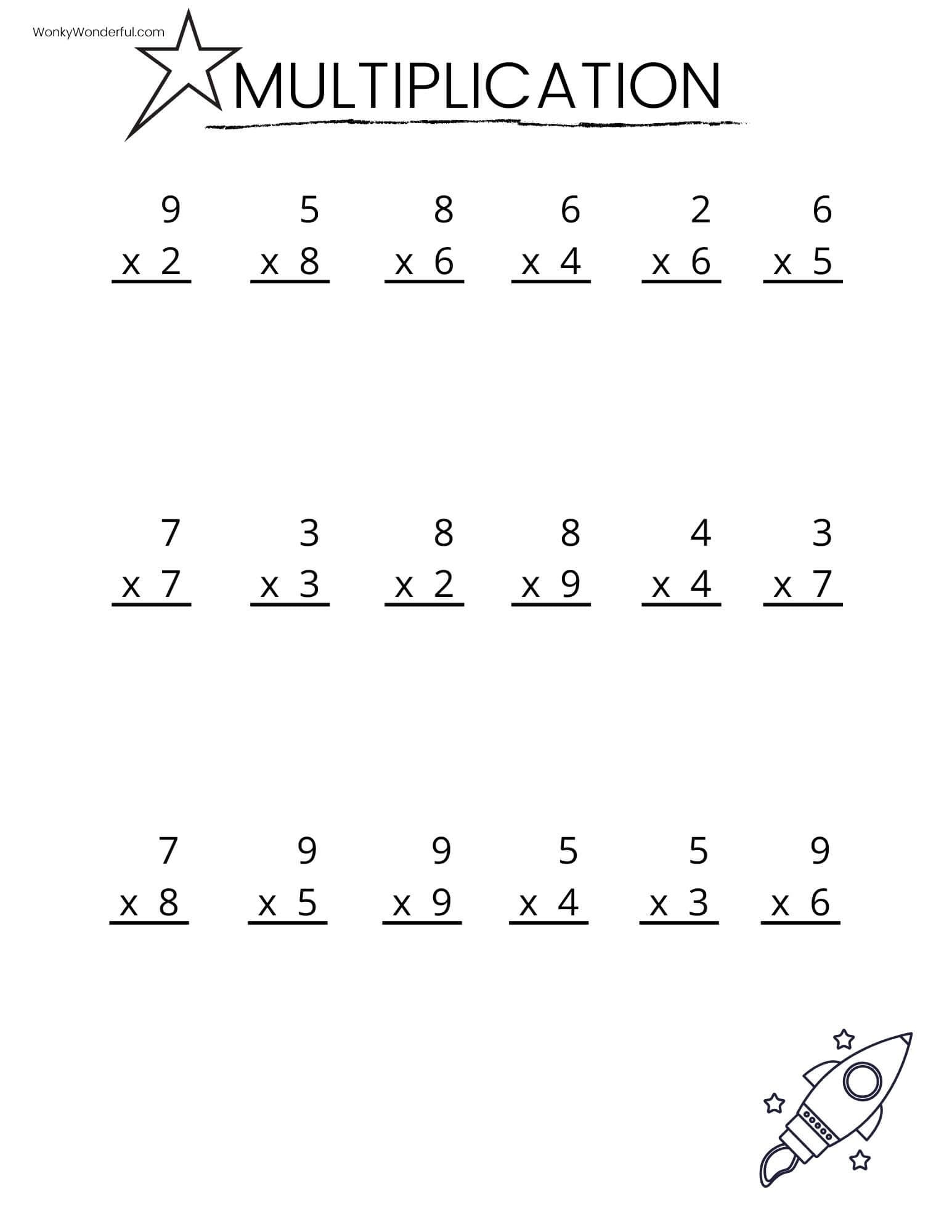3rd Grade Multiplication Worksheets Best Coloring Pages For Kids