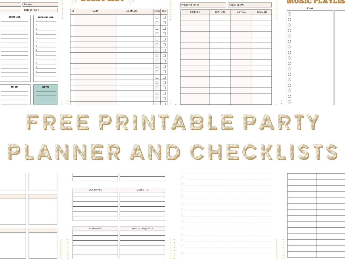 Free Printable Party Planner Checklists 9 Pages Life Is Sweeter By Design Free Printable Party Planner Checklists 9 Pages Life Is Sweeter By Design