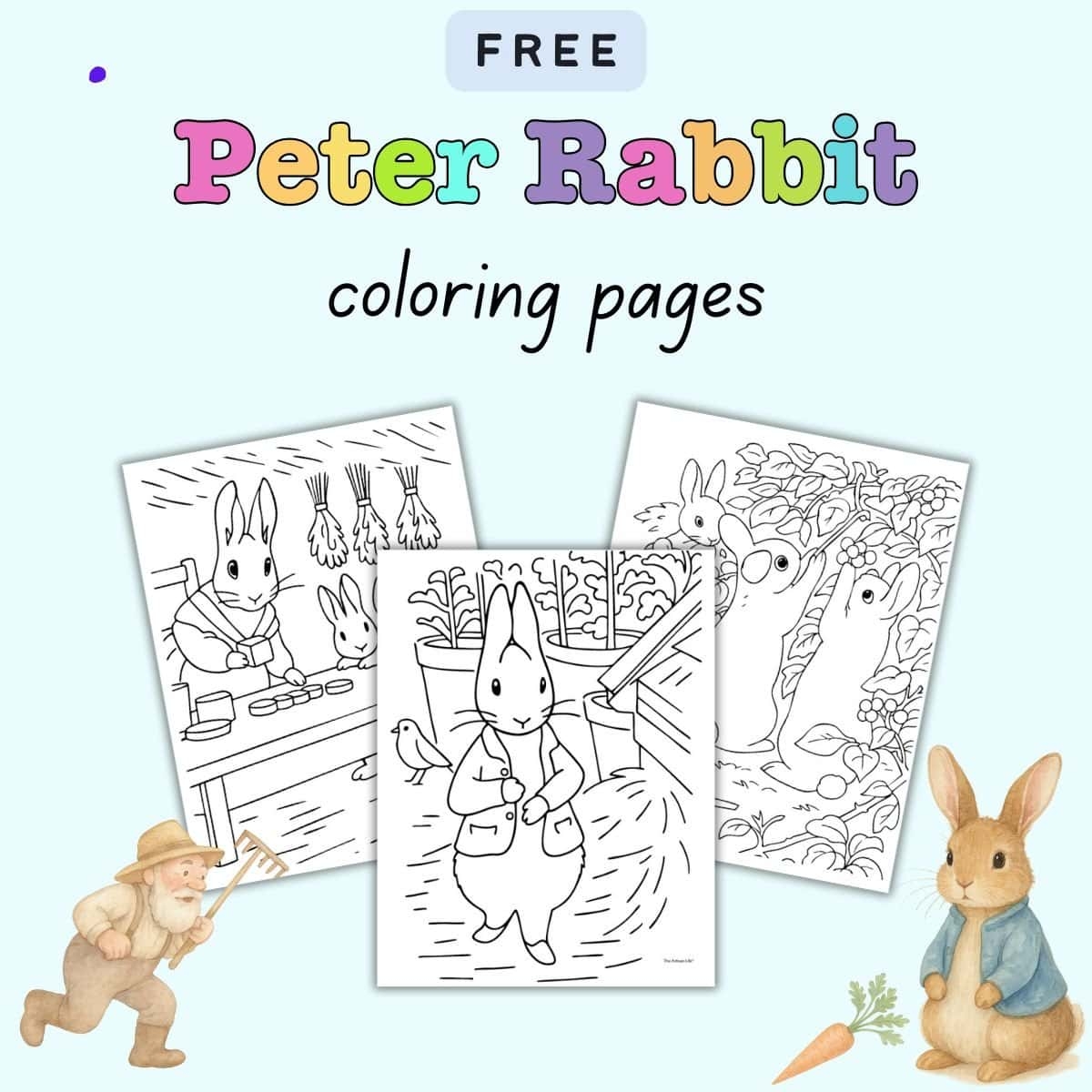 Free Printable Peter Rabbit Coloring Pages The Artisan Life