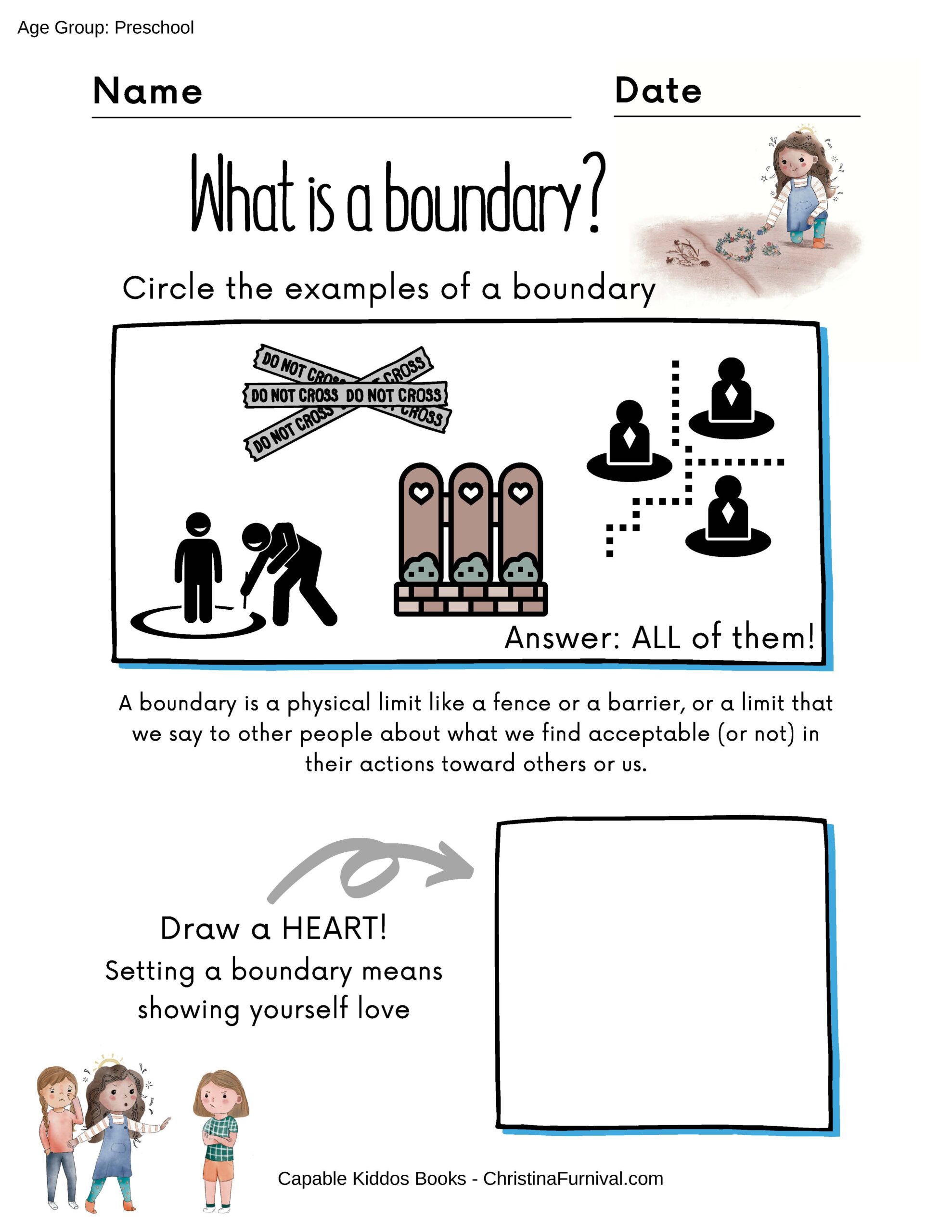 Free Printable Setting Boundaries Worksheet Printable Party Favors