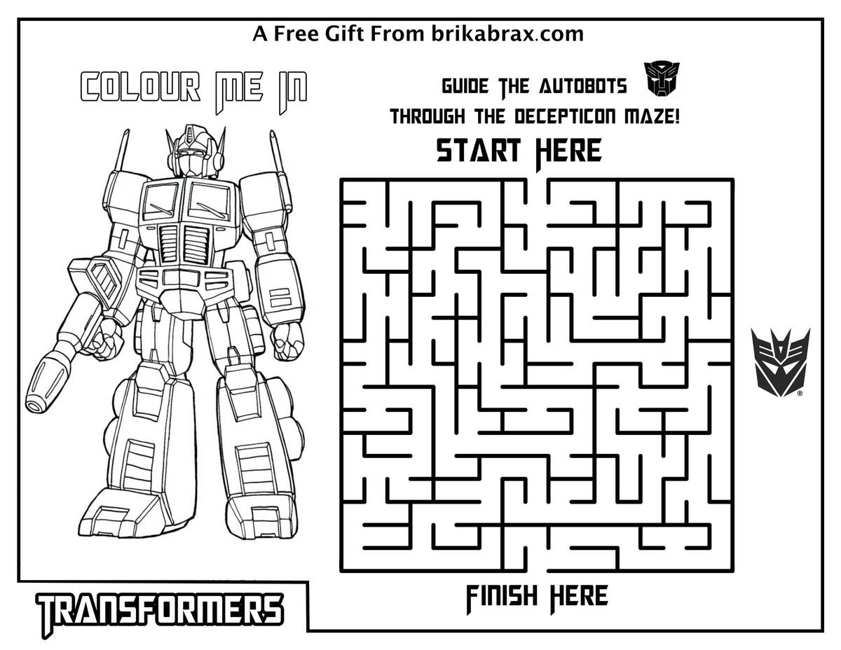 FREE PRINTABLE TRANSFORMERS COLOURING SHEET Brikabrax Worksheets Library