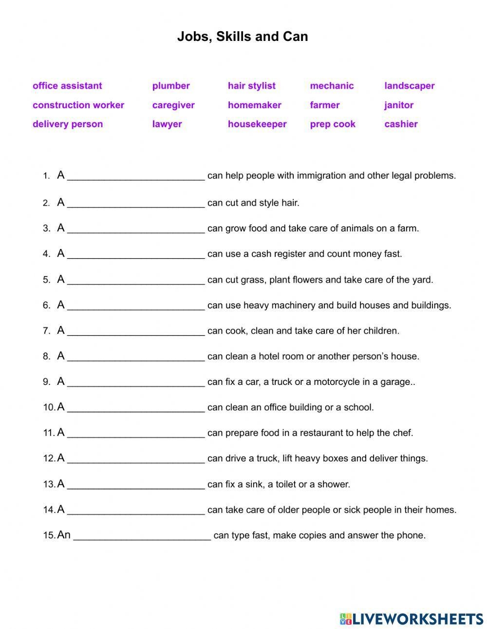 Free Printable Worksheets For Job Skills Download Free Printable Worksheets For Job Skills Png Images Free Worksheets On Clipart Library