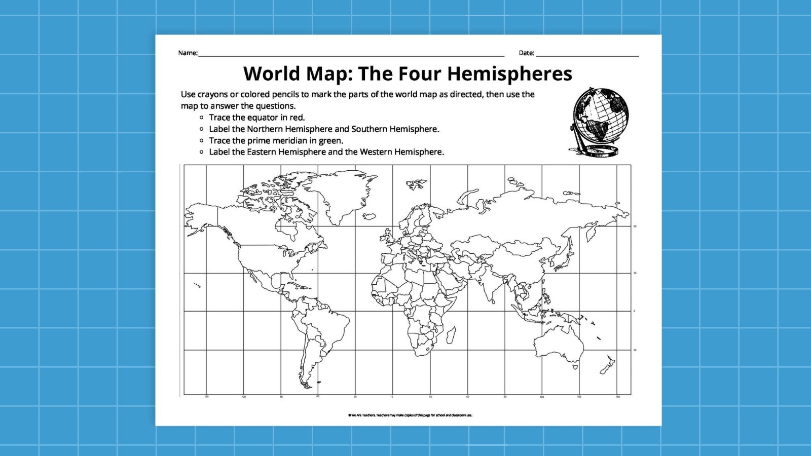Printable World Map Worksheet And Quiz Literacy In Focus