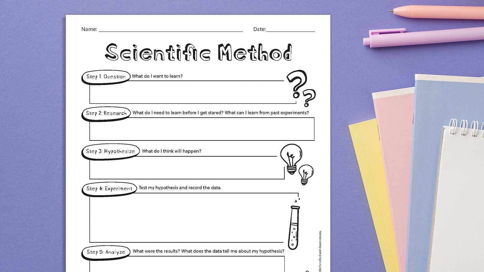 Free Scientific Method Worksheet Printable Free Scientific Method Worksheet For Kids The Activity Mom