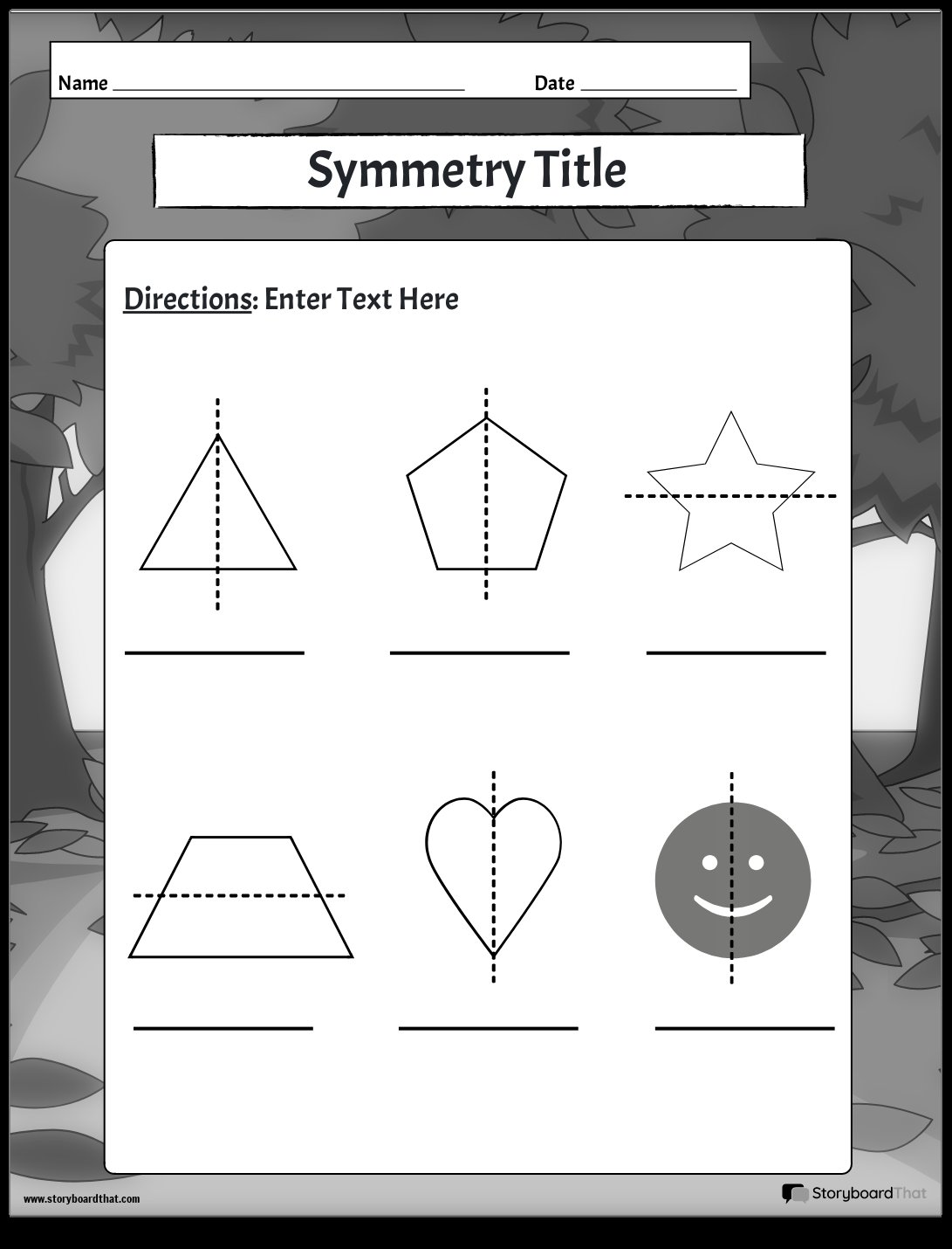 Free Symmetry Worksheets Customize With Storyboard That Lines Of Symmetry A Worksheet Printable Year 4 Geometry Worksheet