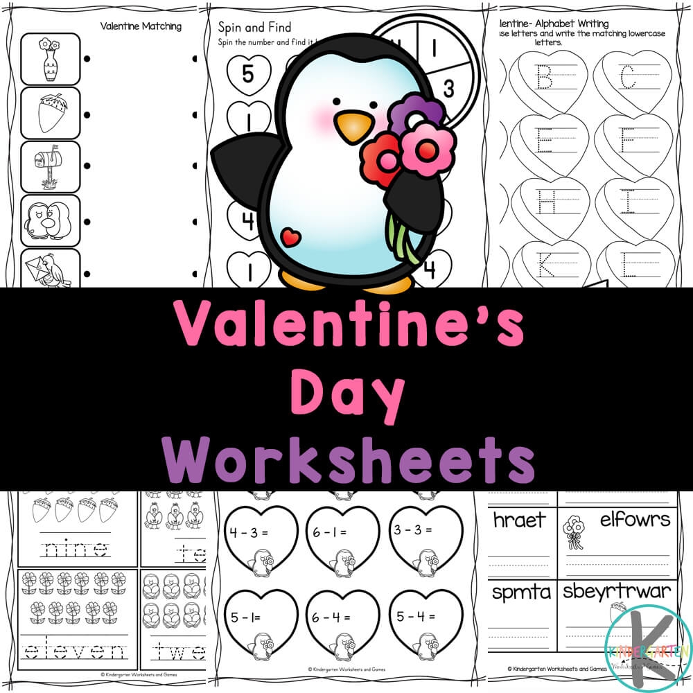 FREE Valentines Day Math Worksheets For Kindergarten FREE Valentines Day Math Worksheets For Kindergarten