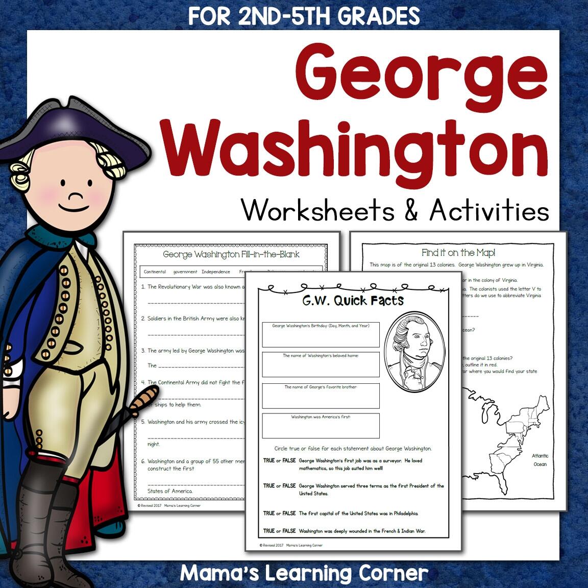 George Washington Worksheets Mamas Learning Corner George Washington Worksheets Mamas Learning Corner