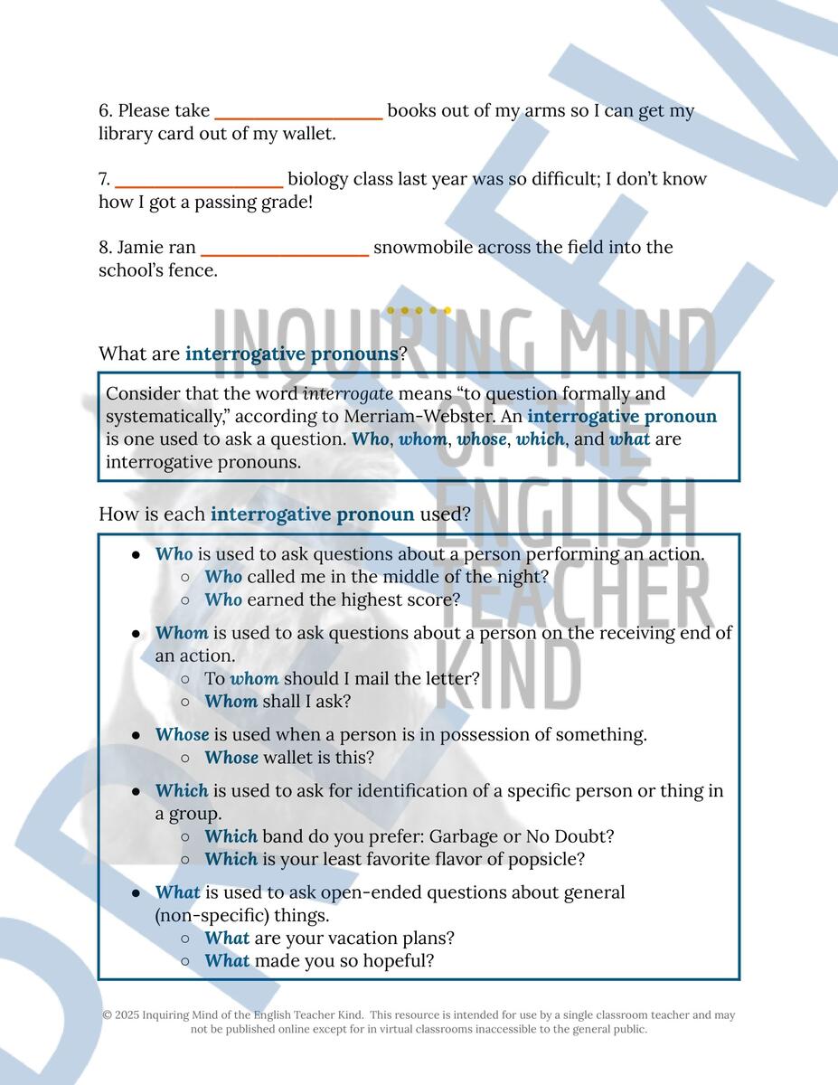 Grammar Review Practice Worksheet On Demonstrative And Interrogative Pronouns Made By Teachers Grammar Review Practice Worksheet On Demonstrative And Interrogative Pronouns Made By Teachers