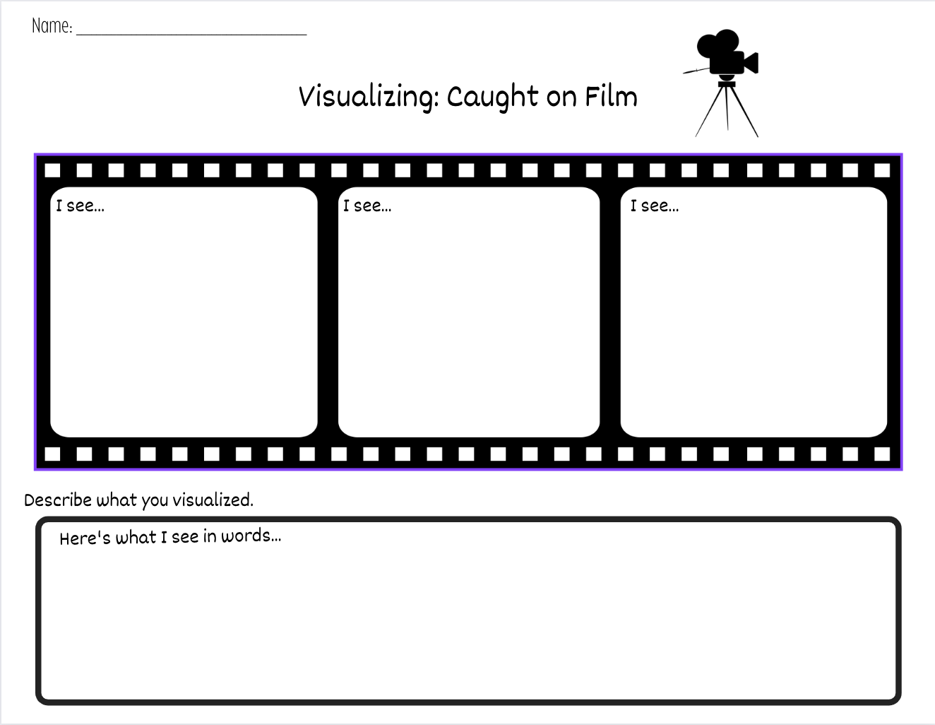 Graphic Organizer Worksheets Visualizing Strategy For Reading Comprehension Made By Teachers Graphic Organizer Worksheets Visualizing Strategy For Reading Comprehension Made By Teachers