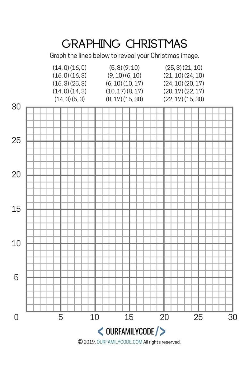 Free Christmas Coordinate Graphing Worksheets The Activity Mom