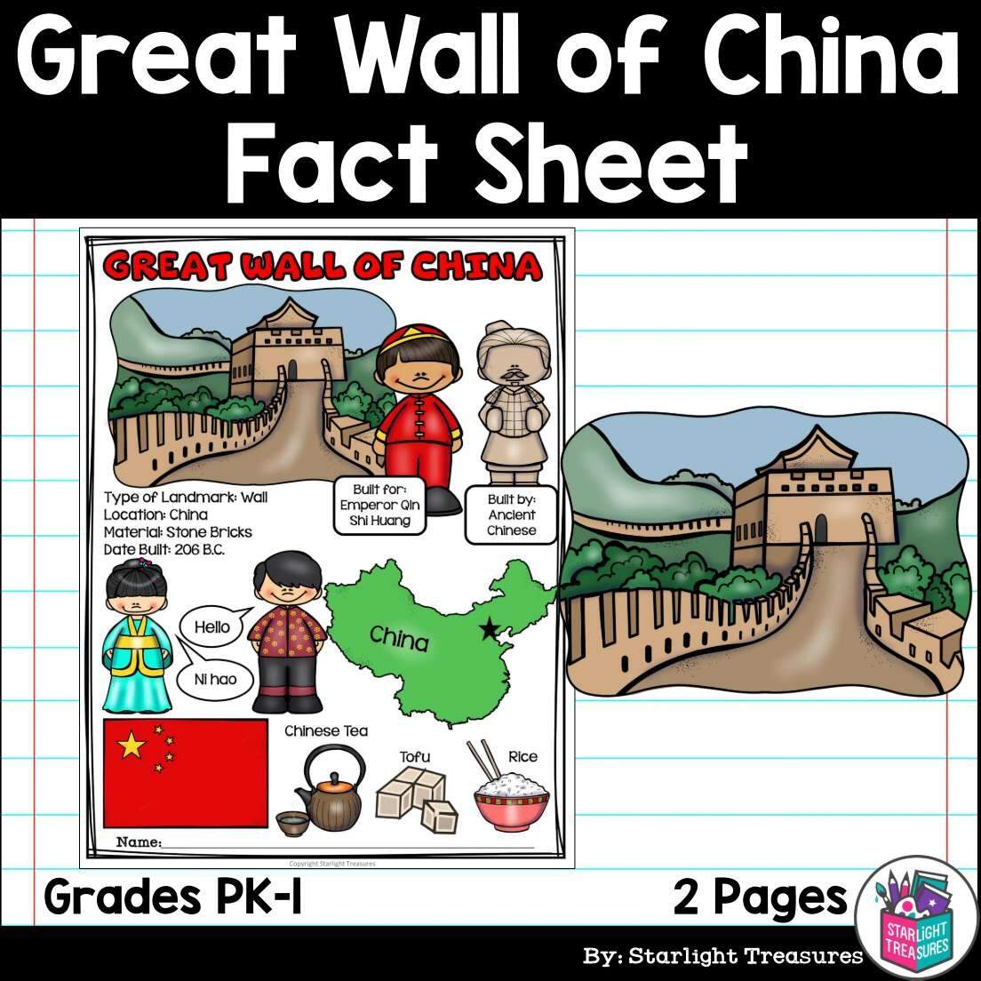 Great Wall Of China Fact Sheet For Early Readers World Landmarks Made By Teachers Great Wall Of China Fact Sheet For Early Readers World Landmarks Made By Teachers