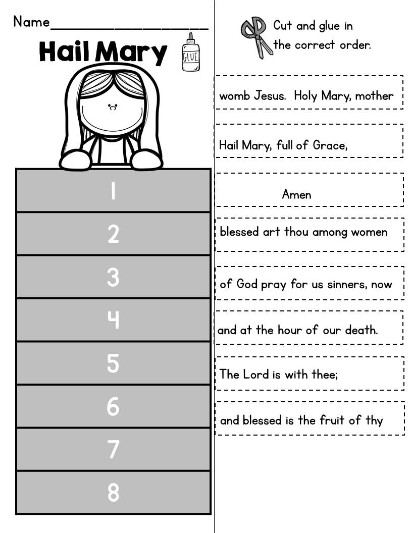 Hail Mary Prayer Lesson Made By Teachers