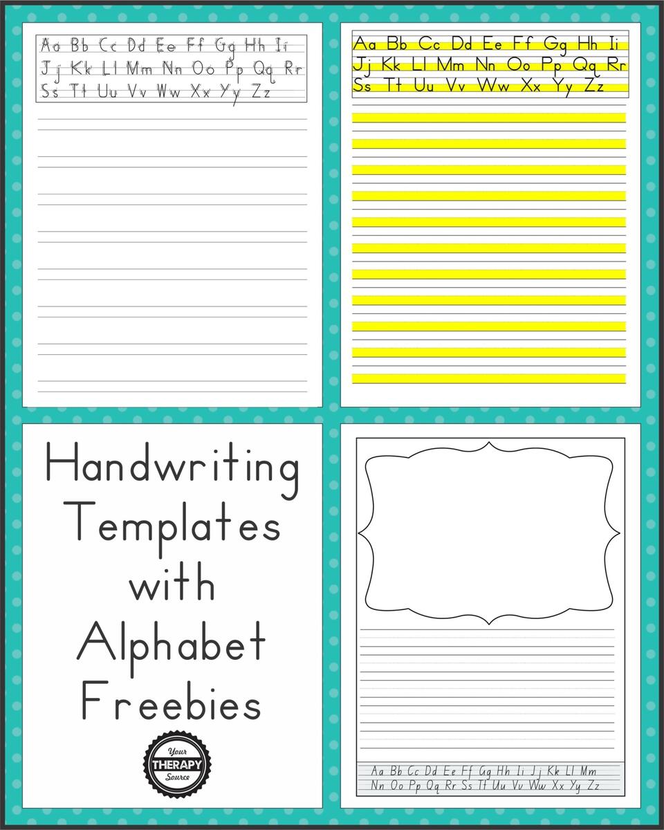 Handwriting Paper Printable FREE Your Therapy Source