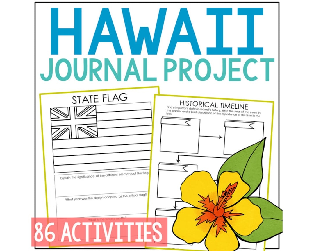Hawaii State History Research Project For Kids Printable Worksheets Social Studies Unit Guided Notes And Maps Activities Homeschool Etsy Canada