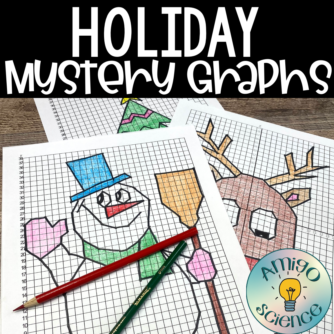 Holiday Christmas Hanukkah Differentiated Graphing Mystery Pictures Classful Christmas Coordinate Plane Graphing Picture Snowman Classful