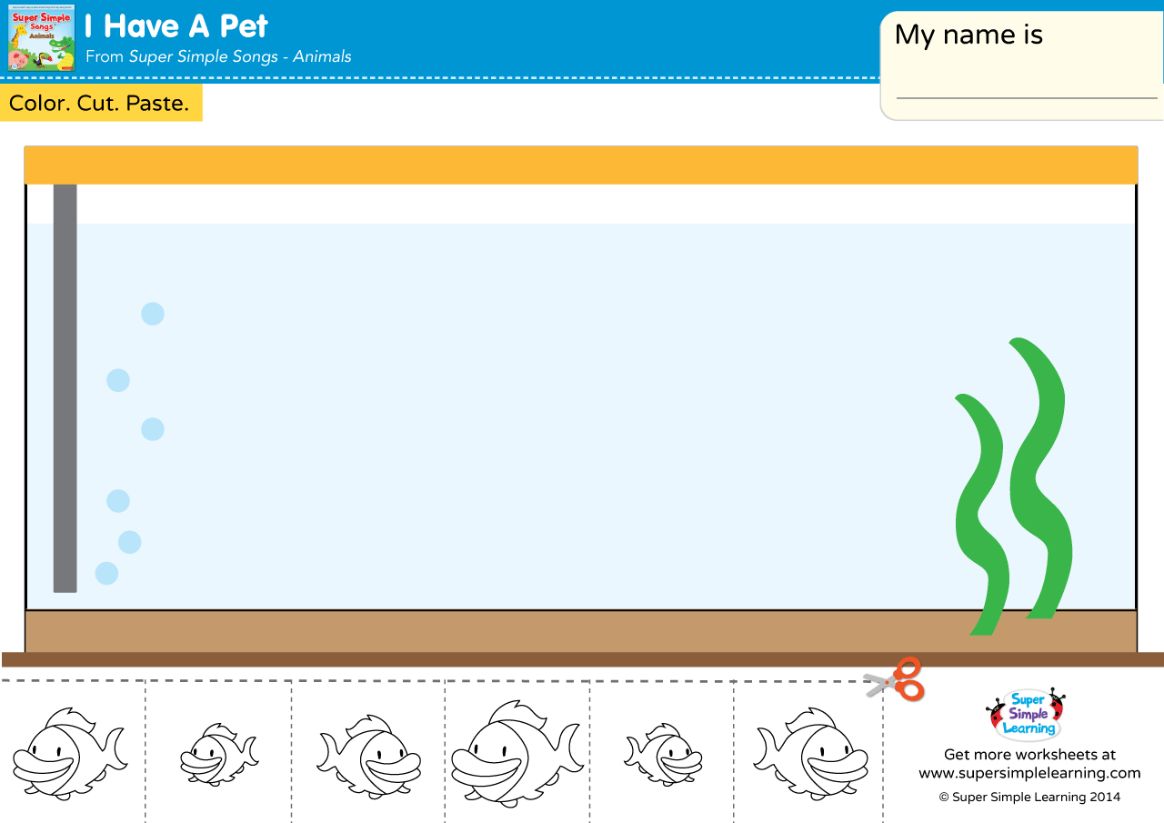 I Have A Pet Worksheet Cut Paste The Fish Super Simple I Have A Pet Worksheet Cut Paste The Fish Super Simple