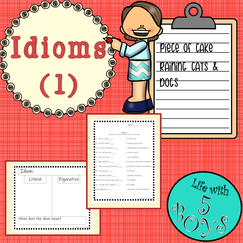 Idioms Activity Set 1 Made By Teachers Idioms Activity Set 1 Made By Teachers