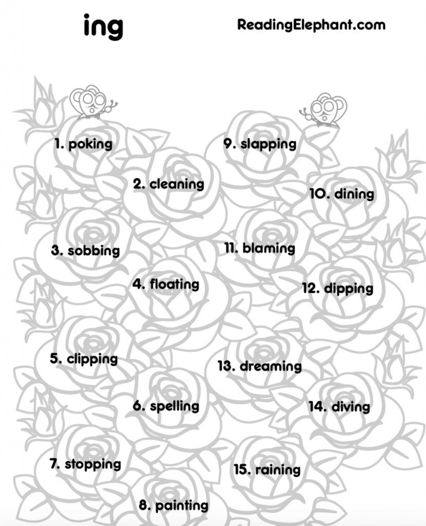 Ing Worksheets To Practice Inflectional Endings Reading Elephant Inflectional Endings Worksheet 3 Worksheet Worksheets Library