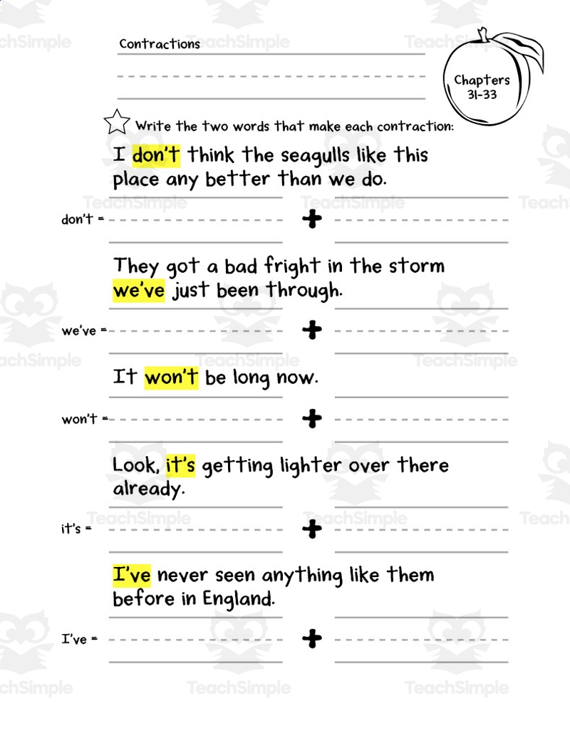 James And The Giant Peach Book Companion Packet For 1st 2nd Grade By Teach Simple James And The Giant Peach Book Companion Packet For 1st 2nd Grade By Teach Simple