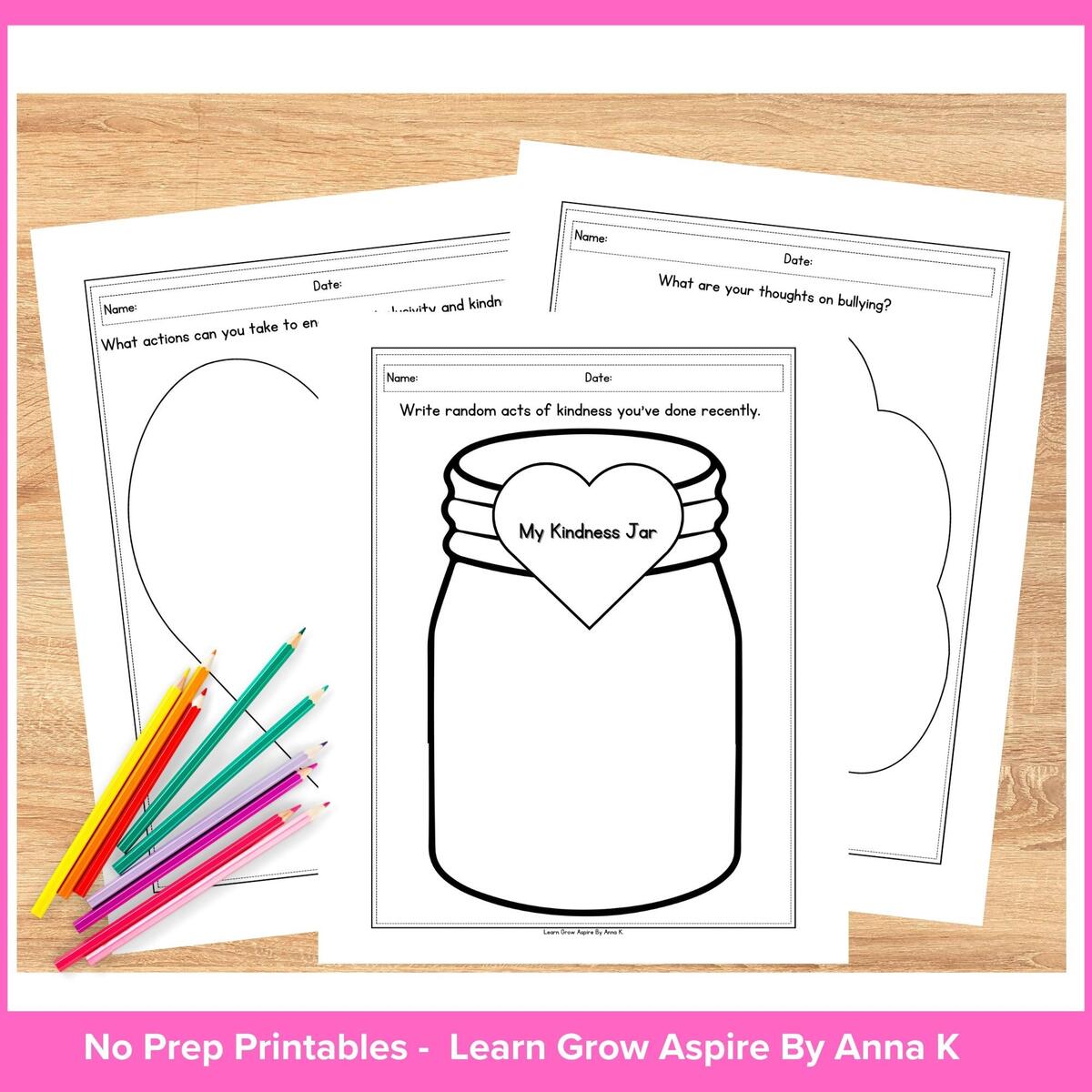 Kids Bullying Worksheets Anti Bullying Activities Digital Download Etsy Israel