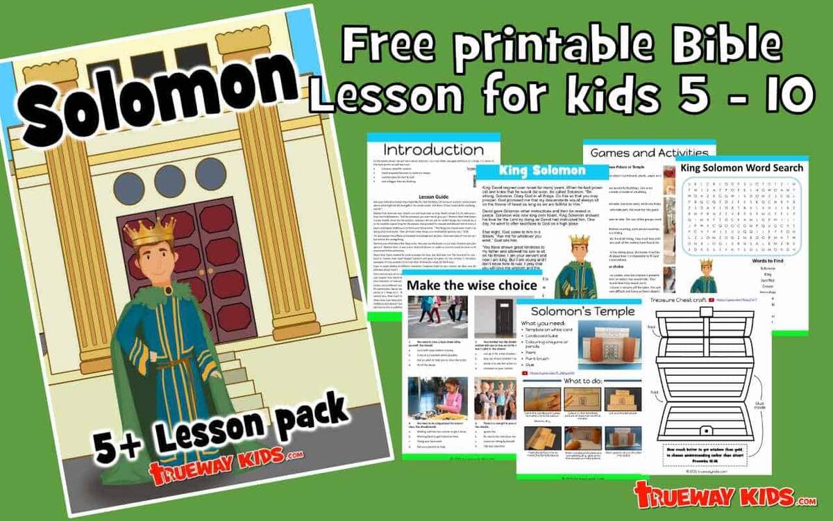 King Solomon 5 10 Year Old Lesson Bible Pack Trueway Kids King Solomon 5 10 Year Old Lesson Bible Pack Trueway Kids