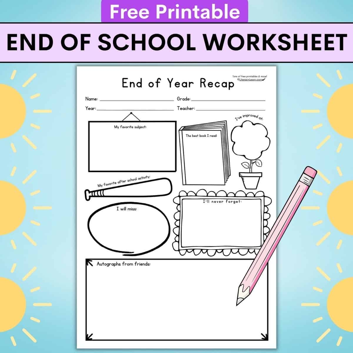 Last Days Of School Worksheets Engaging Activities For The Final Stretch