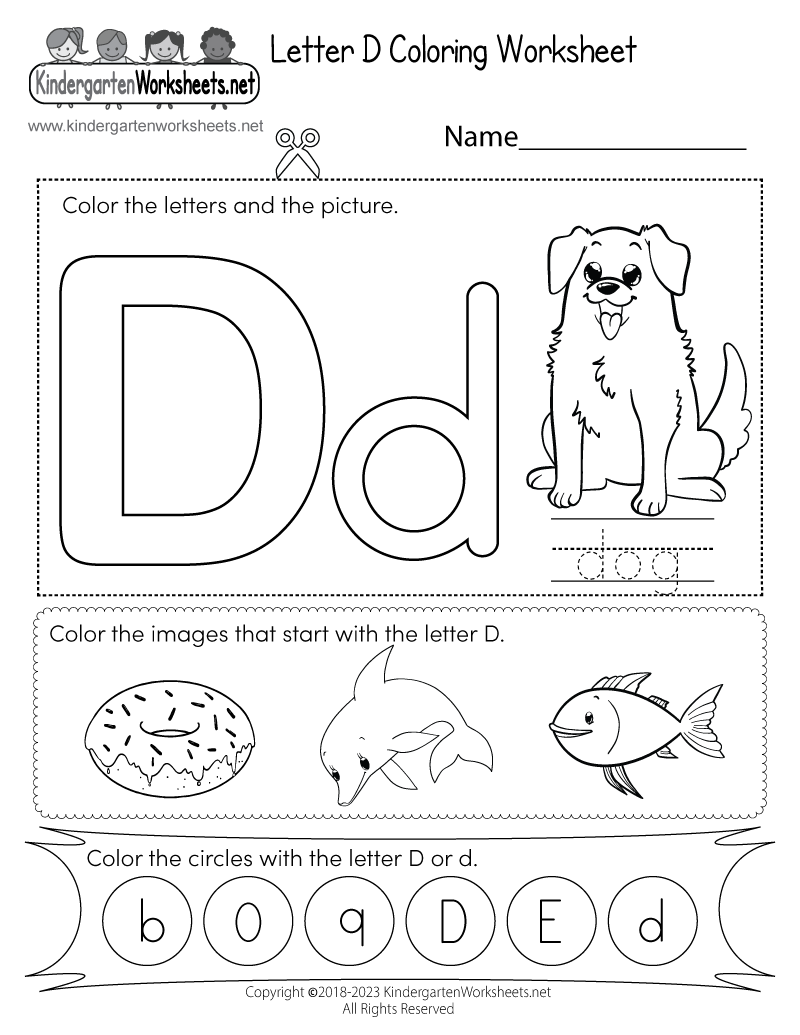 Letter D Coloring Worksheet Free Printable Digital PDF Letter D Preschool Printables Preschool Mom