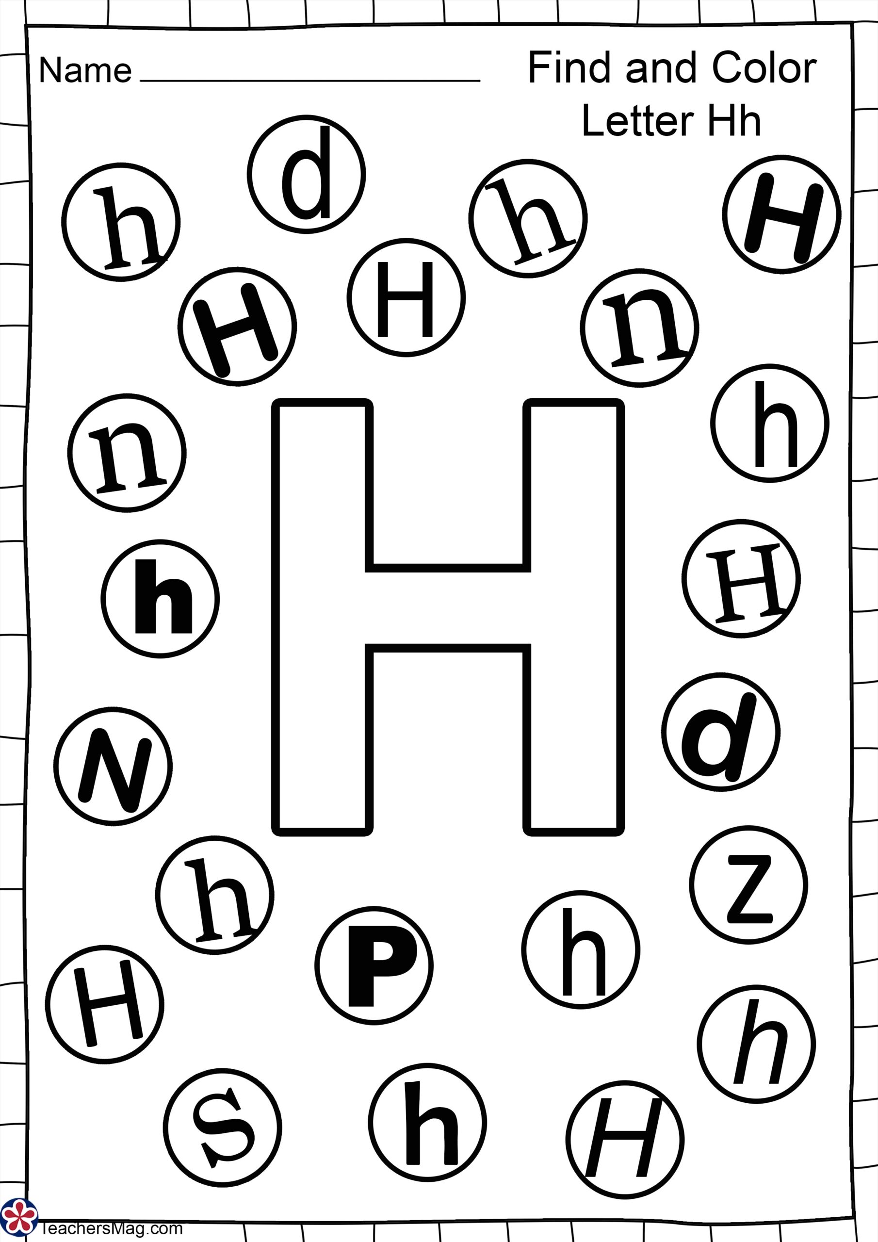 Letter H Free Worksheets TeachersMag Letter H Free Worksheets TeachersMag