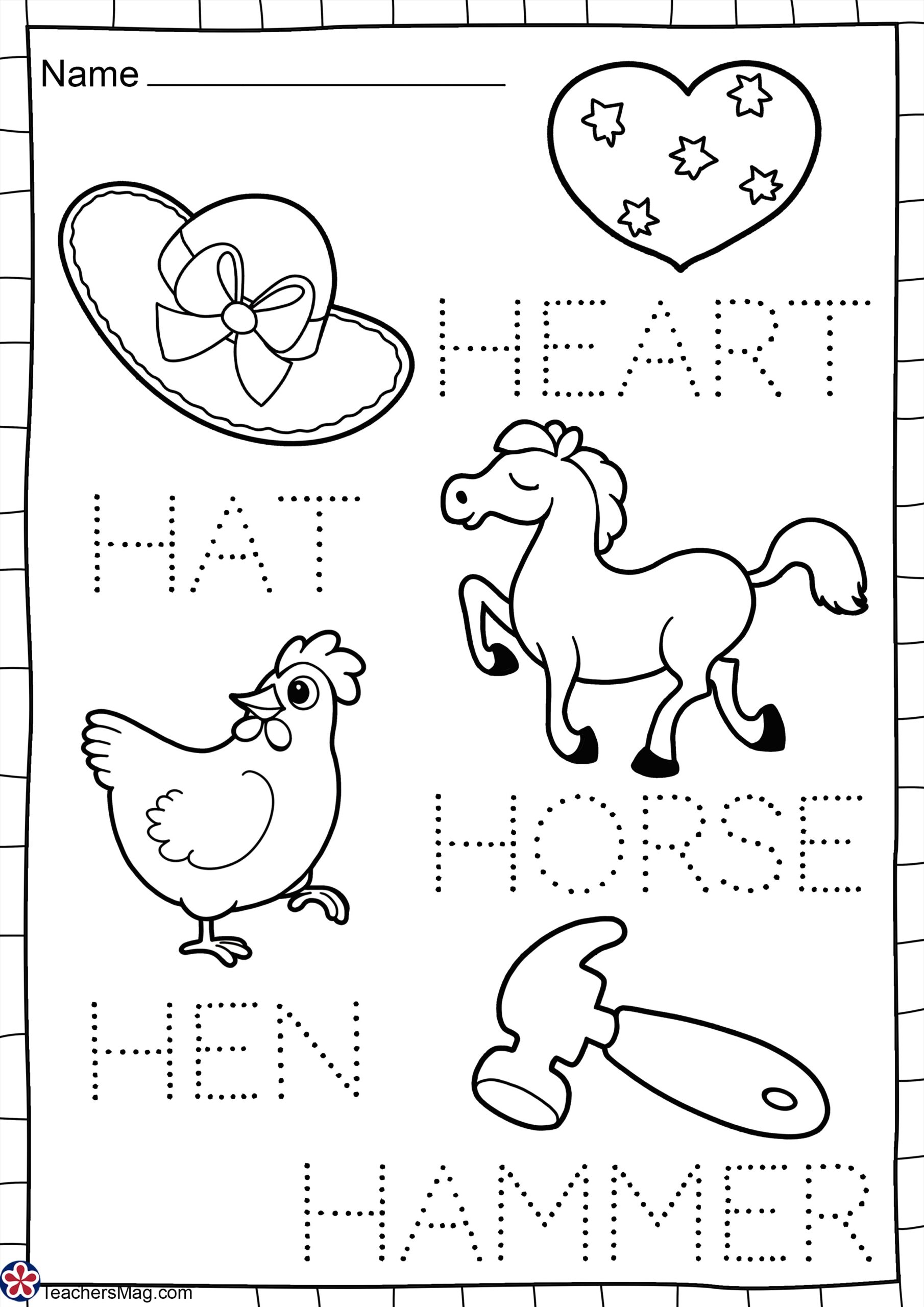 Letter H Free Worksheets TeachersMag Letter H Free Worksheets TeachersMag
