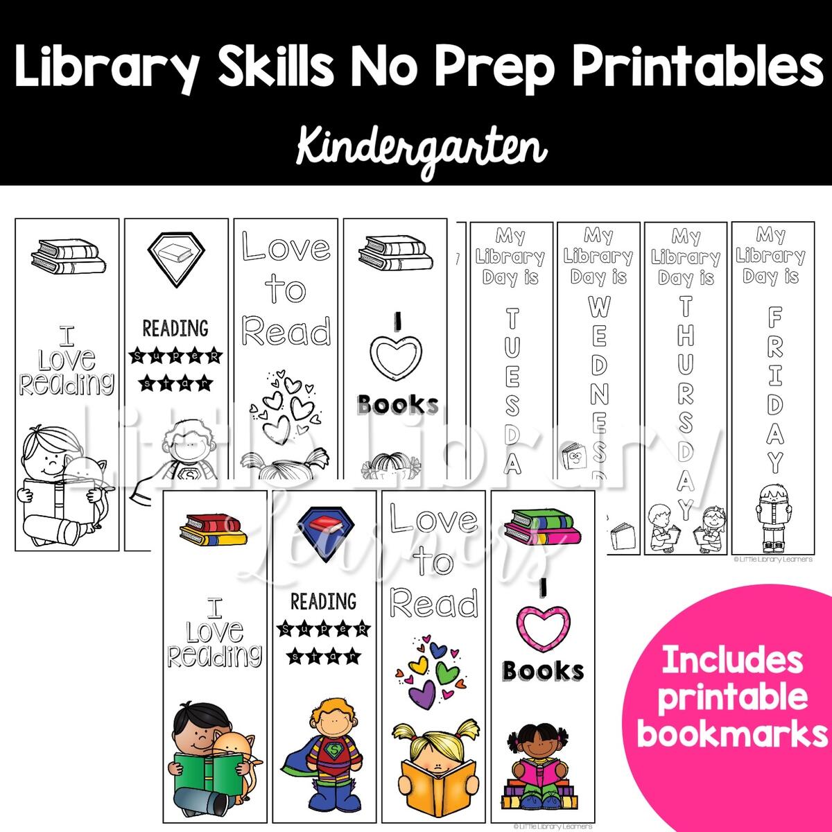 Library Skills No Prep Printables Kindergarten Worksheets Library Library Skills No Prep Printables Kindergarten Worksheets Library