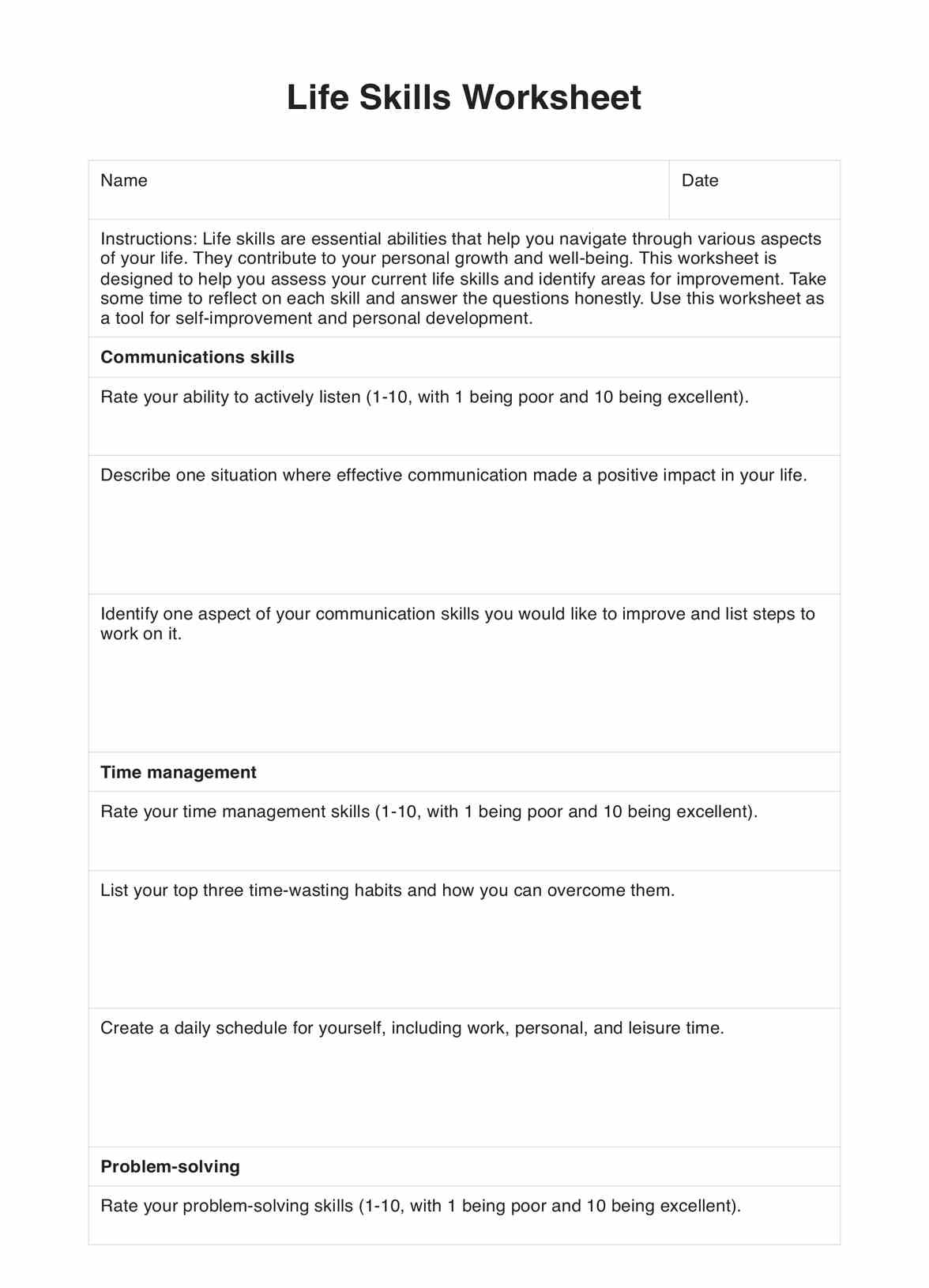 Life Skills Worksheets Life Skills Word Search Printable