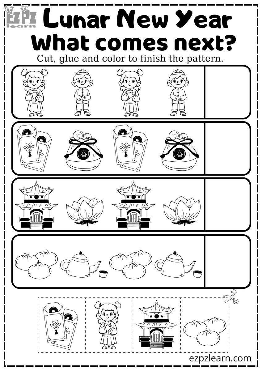 Lunar Chinese New Year And Tet What Comes Next Coloring Activity Number 2 For Kids Ezpzlearn Follow The Numbers Lunar Chinese New Year Free PDF Download Ezpzlearn
