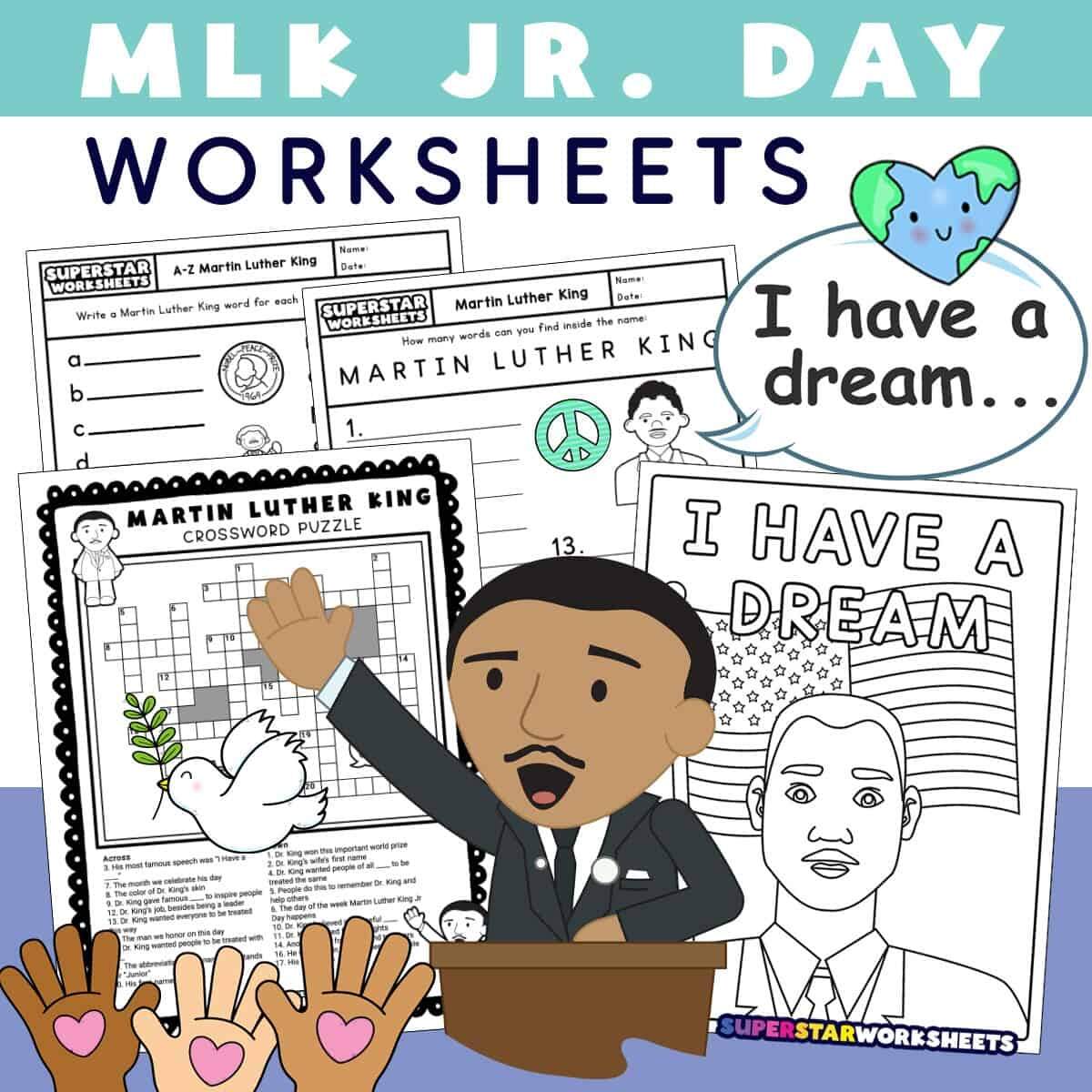 Martin Luther King Jr Worksheets Free Printables Superstar Worksheets