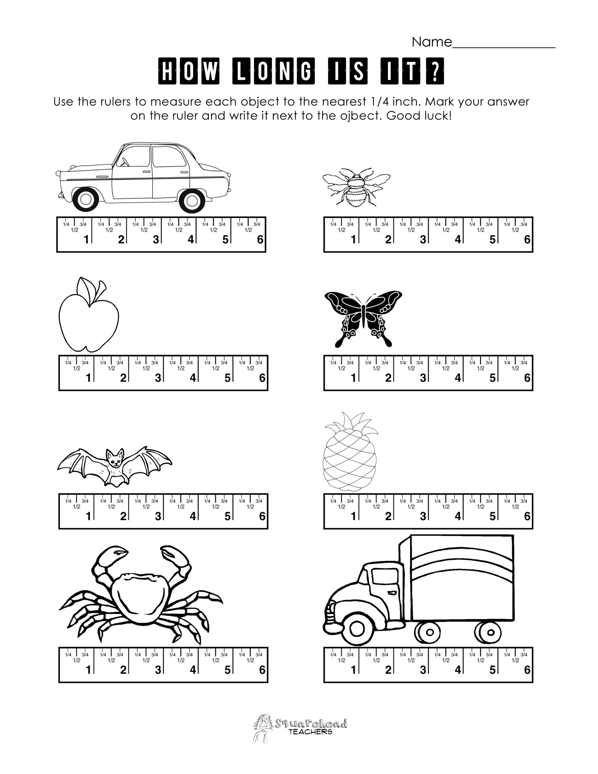 Measurement With Ruler Worksheet Maker Edu Games