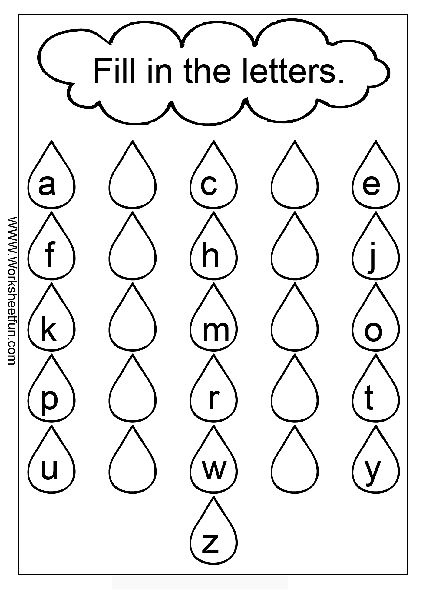 Missing Lowercase Letters Missing Small Letters FREE Printable Worksheets Worksheetfun