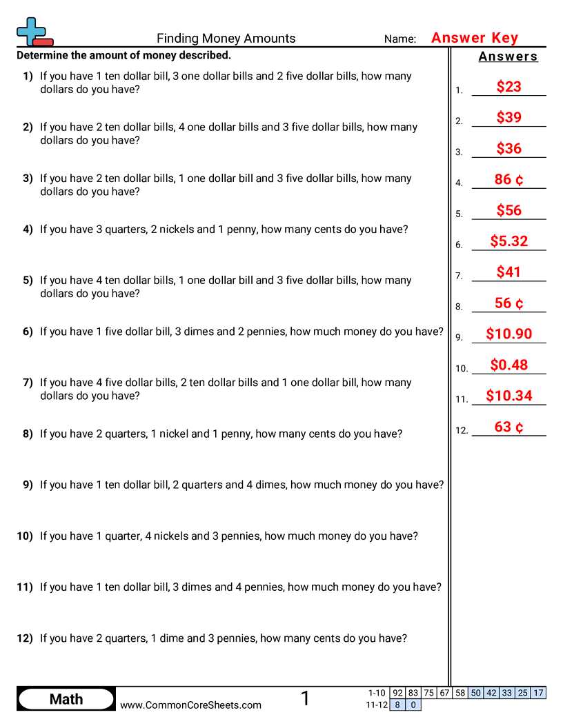 Money Worksheets Money Worksheets