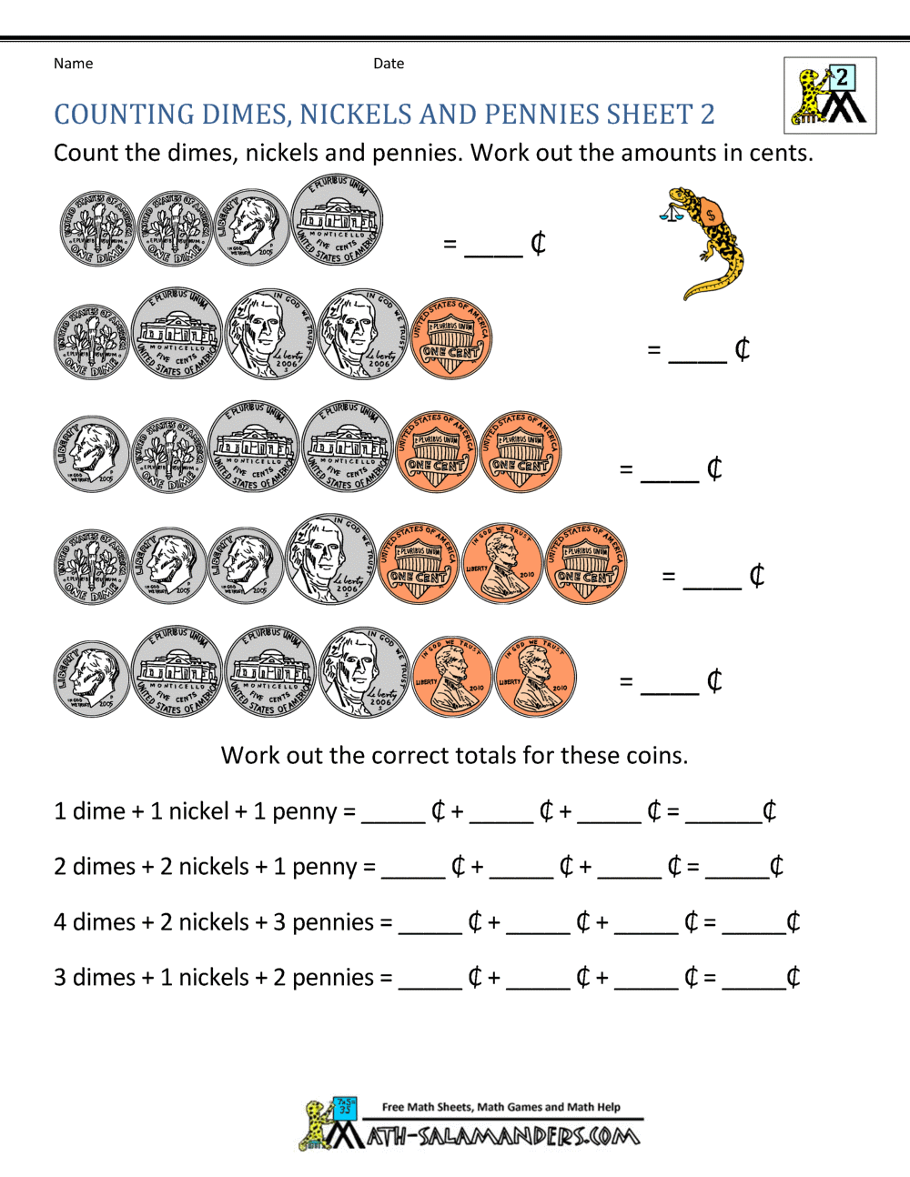 Money Worksheets For 2nd Grade Free Penguin Math Worksheets For Second Grade Second Grade Teaching Blog