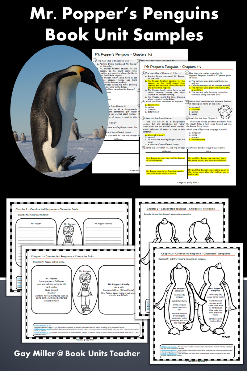 Mr Popper S Penguins Free Printables Reading Quests