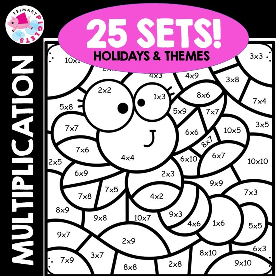 Color By Multiplication Fun Free Printable Worksheets For Kids PDF