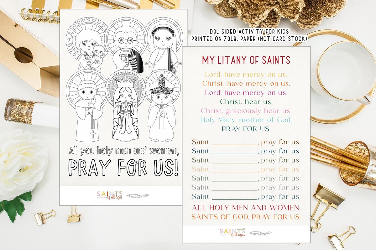 My Litany Of Saints Kids Activity Sheet Pray For Us Saint Coloring Sheet All Saints Day Activity Catholic School All Saint Day Litany Etsy Hong Kong