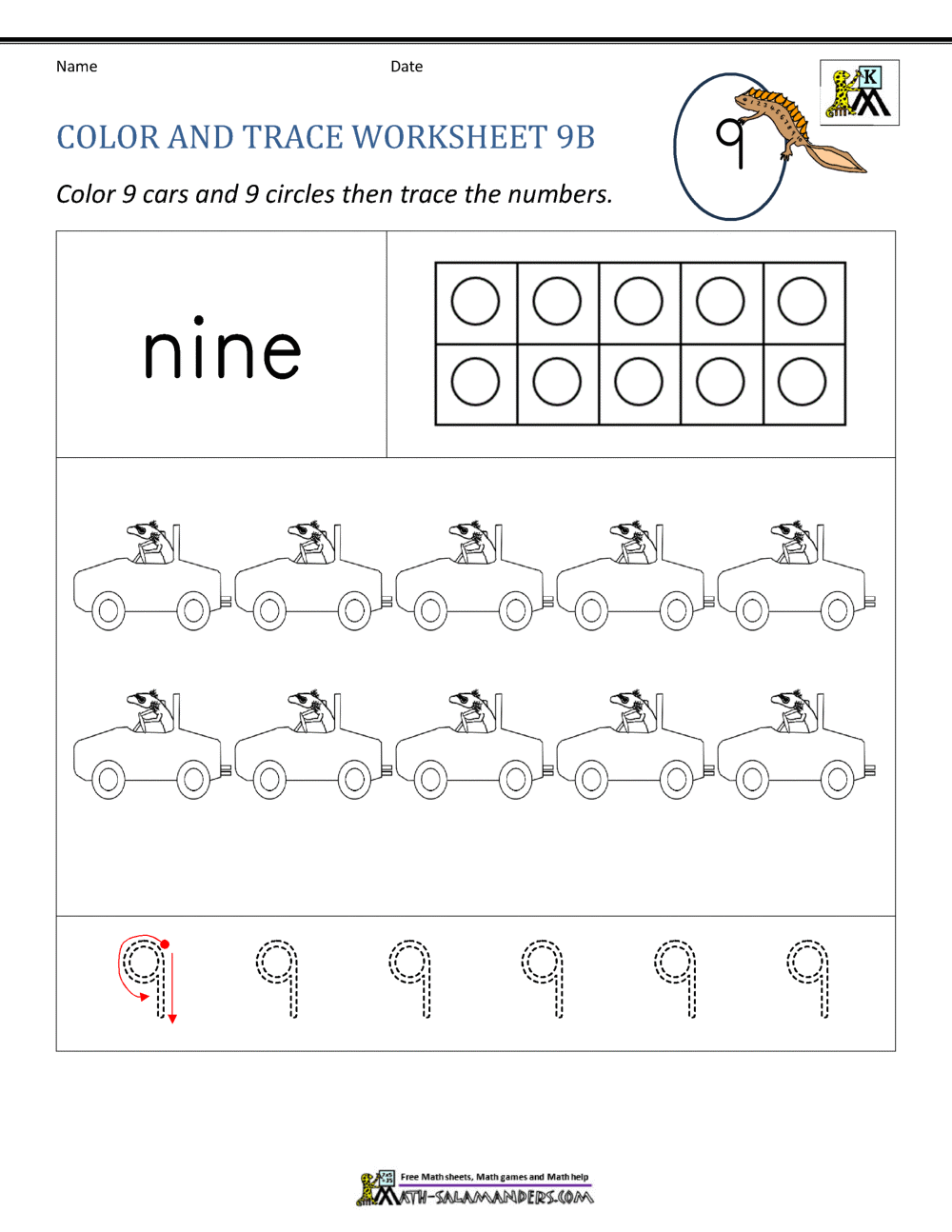Number 9 Worksheets For Preschool Number 9 Worksheets For Preschool