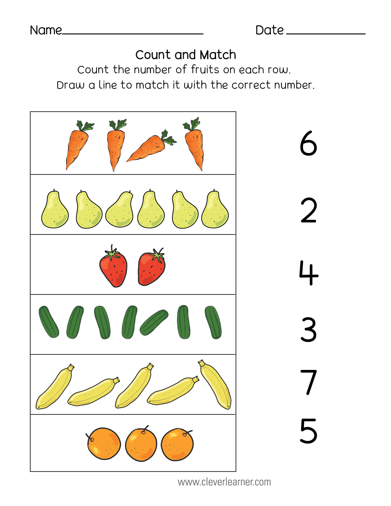 Number Matching Counting And Number Writing Worksheets Count And Match Two Worksheets FREE Printable Worksheets Worksheetfun