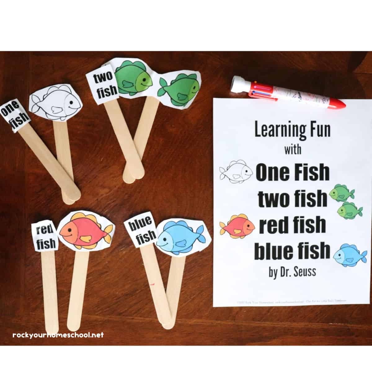 One Fish Two Fish Printables For Dr Seuss Fun Free Rock Your Homeschool