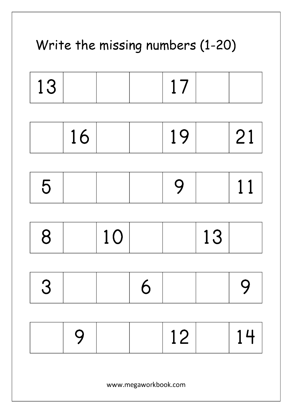 Ascending And Descending Order Worksheets 1 To 20 For Kindergarten With Answers Made By Teachers