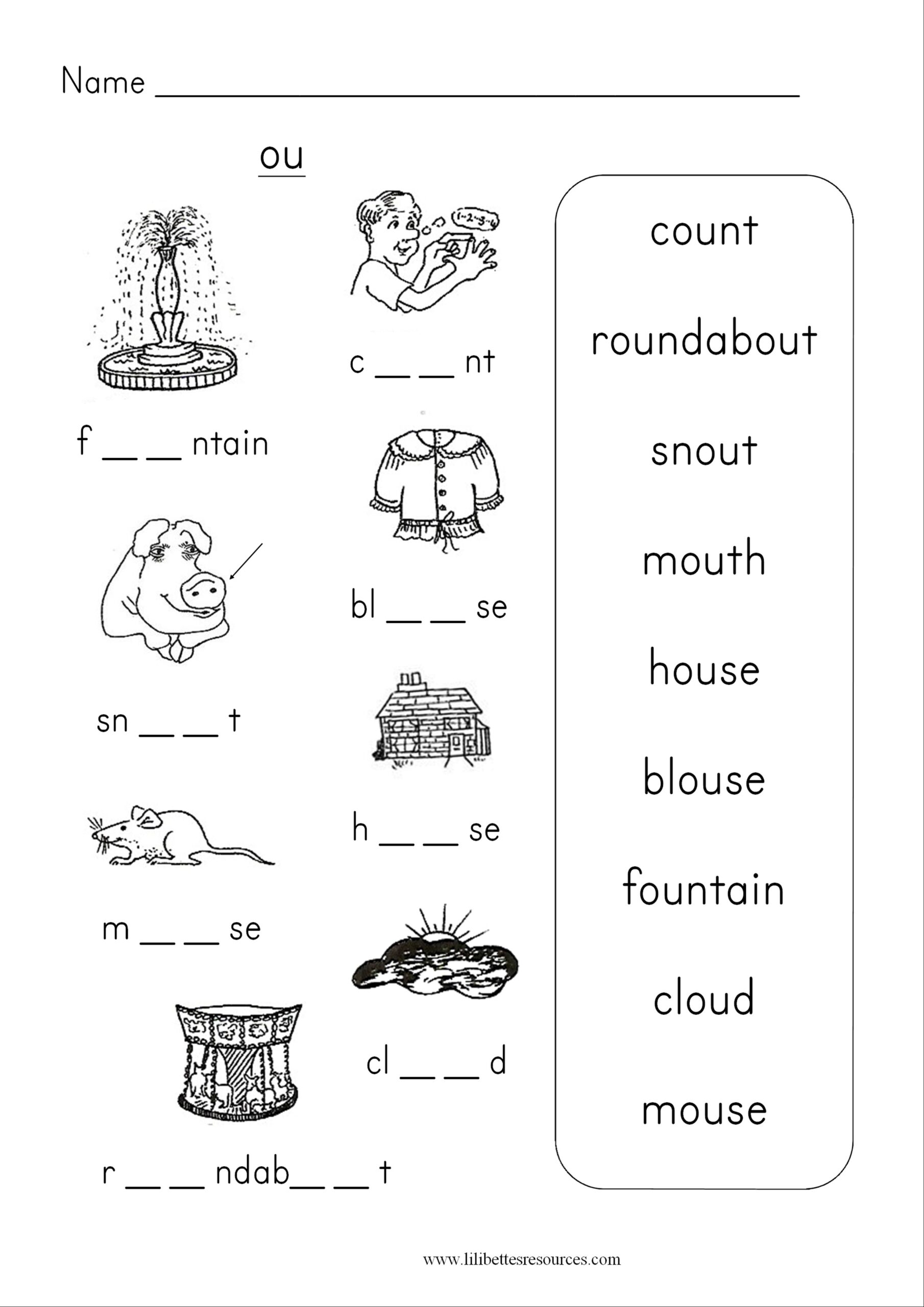 Ou Phonics Worksheets SOUND IT OUT PHONICS OU And OW Diphthong Worksheets Made By Teachers