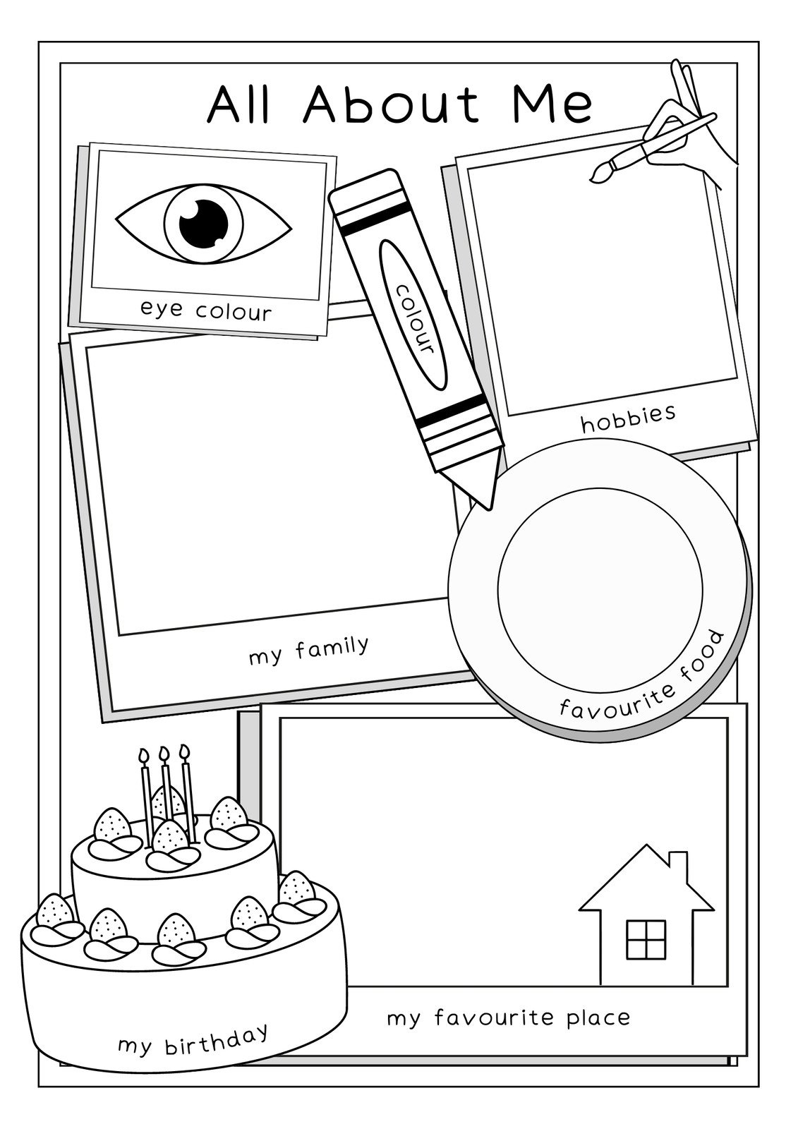 Page 4 Free And Printable All About Me Worksheet Templates Canva