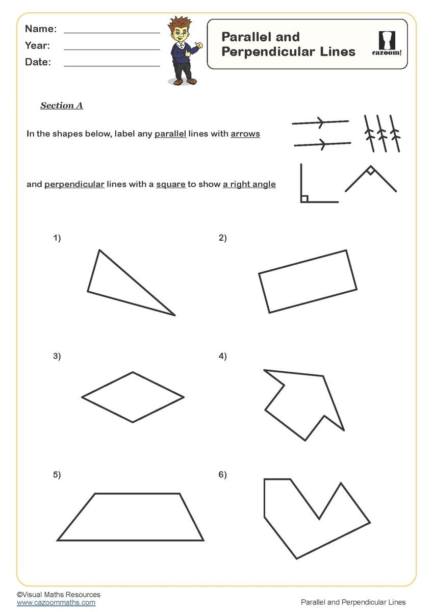 Parallel Perpendicular And Intersecting Lines Worksheets