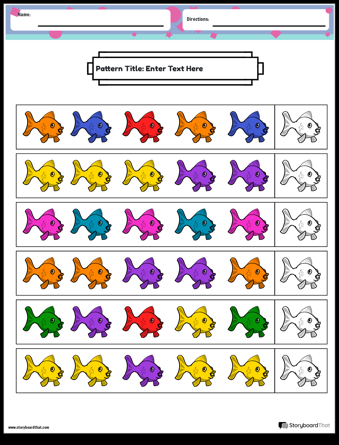Pattern Worksheets Free Printables By Storyboard That Pattern Worksheets Free Printables By Storyboard That